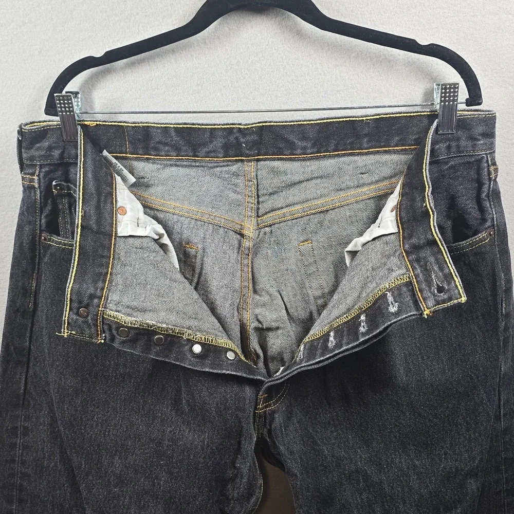 Levi's‎ 501 Button Fly Jeans Mens W40 L34 Dark Wash Straight Leg Made in Mexico